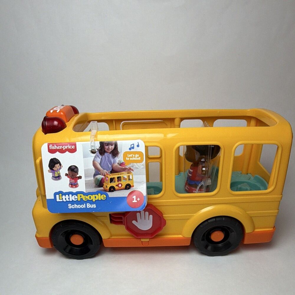 Fisher-Price Little People School Bus Toy Vehicle with 2 Little People